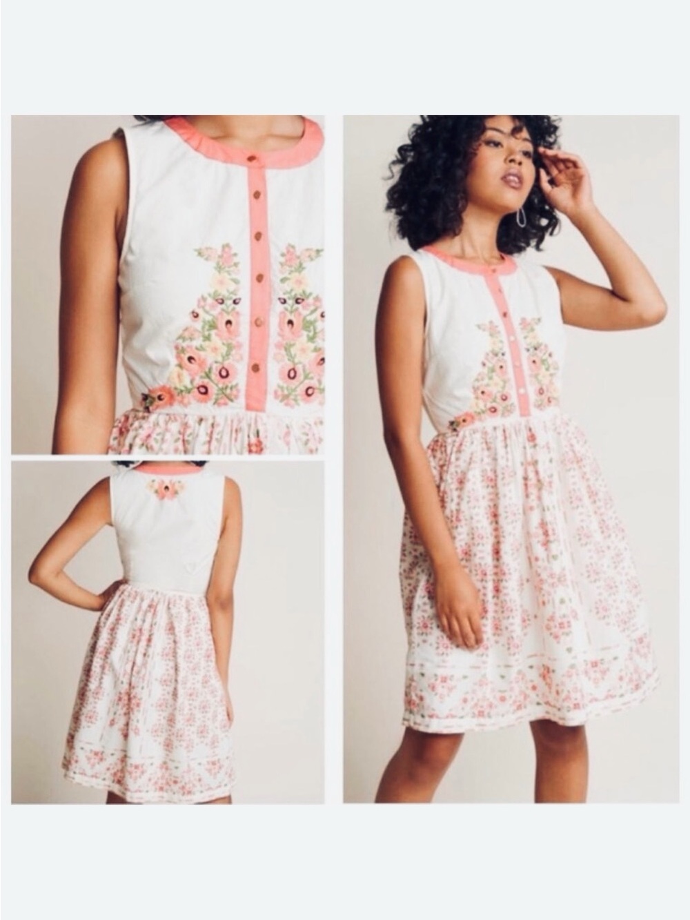 Beautiful Modcloth “A Conversation Masterpiece” a-line embroidered sun dress!